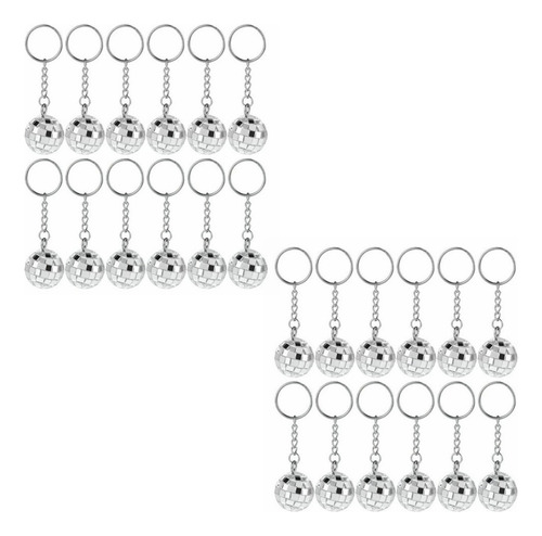 24×llavero Disco Party Label Decore Parts Delicate