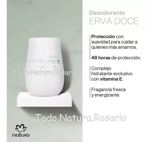 Desodorante Antitranspirante Roll On Natura Erva Doce Unisex