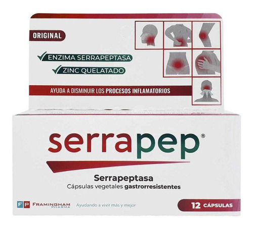 Suplemento Serrapep Enzima Serrapeptasa Vegetales Serrapep