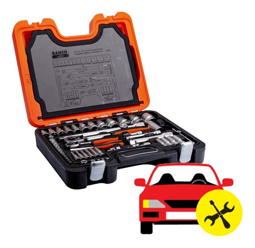 Set bocallaves Largos 1/4 /1/2 C/acces. Caja Plást