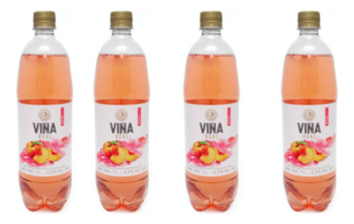 Pack De 4 Cooler Viña Real Durazno 1 L
