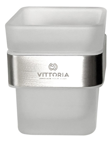 Porta Cepillo Con Vaso Vittoria, Ba4005-l 