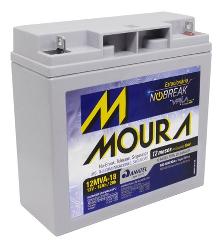 Batería Recargable Sellada 12v 18ah Moura 12mva18 Ups Alarma