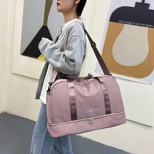 Bolsa Deportiva Ligera Con Compartimento Para Zapatos - Rosa