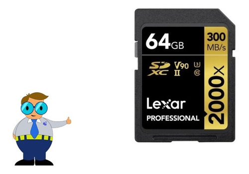 Memoria Sd Lexar 64gb 2000x 300mb/s Uhs-ll Nuevo!!!