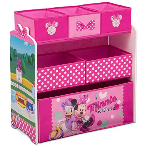 Organizador De Juguetes De Minnie Mouse, Diseño De 6 Contene