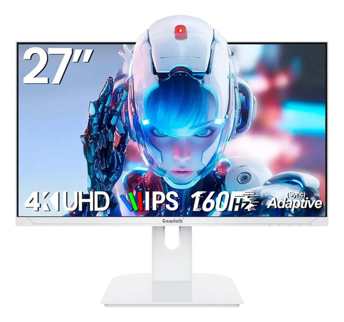 Monitor Gamer Gawfolk 27 4k Uhd Ips 160hz Branco Hdmi Dp