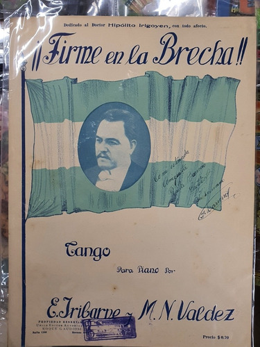 Antigua Partitura De Tango De 1920-firme En La Brecha-