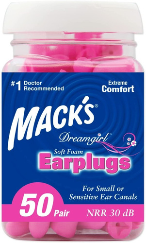 Protetor Auricular Mack's Dreamgirl - 30 Db - 50 Pares