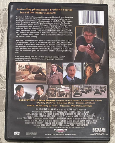 Icon (dvd, 2006, 2-disc Set) Patrick Swayze