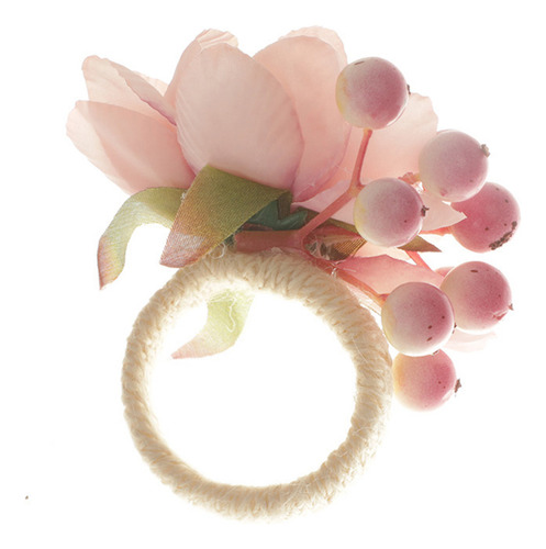 Juego De Servilleteros Con Flores De Rosas Artificiales