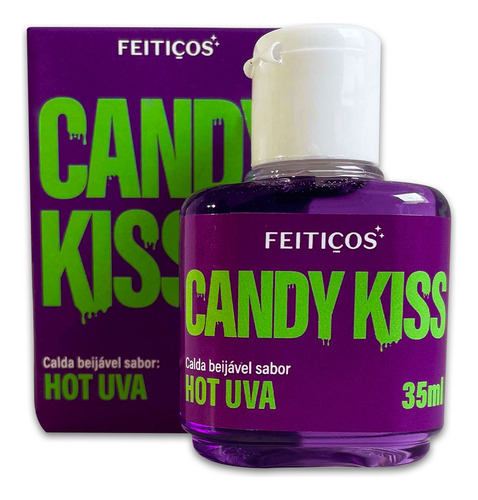 Gel Beijável Massagem Íntimo Candy Kiss Hot Uva 35ml