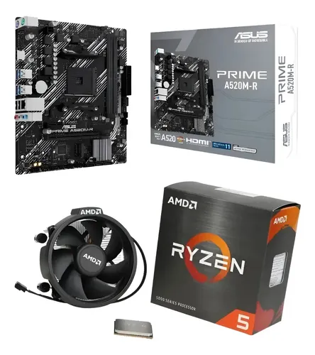 Kit Upgrade Amd Ryzen 5 5500 Placa Mãe A520m Ddr4 | Frete grátis