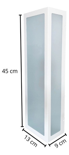 Kit 16 Arandelas Alumínio 5 Vidros Com 45cm Para 2x Lâmpadas