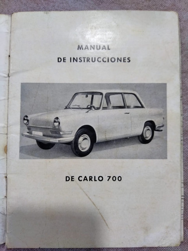 De Carlo 700 Bmw Manual Instrucciones - Original Argentina (Usado)