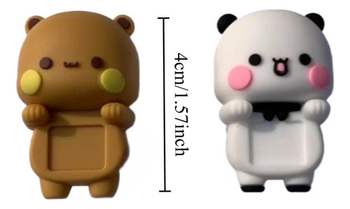 Figura De Ositos Bubu Y Dudu, Adorno Para Celular, Tableta..