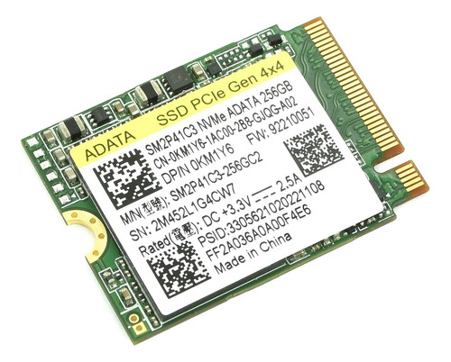 SSD M2 256 GB Adata Nvme PCI-e Gen4x4 - SM2P41C3-256 GbGC Color Negro