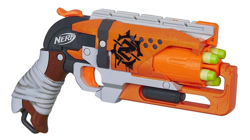 Pistola Nerf Zombie Hammershot Blaster, Estándar, Anaranjado