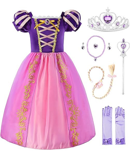 Disfraz Princesa Para Niñas Vestido Cosplay Halloween Ropa C