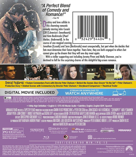 Imagen 2 de 3 de Blu-ray Serendipity / Señales De Amor
