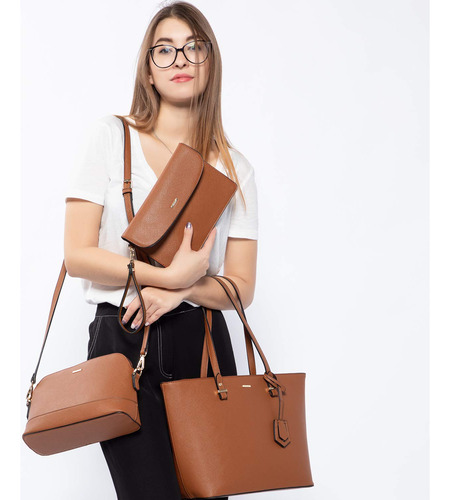 Set 3 Bolsos Mano Mujer Estilo Boho Bandolera Hombro