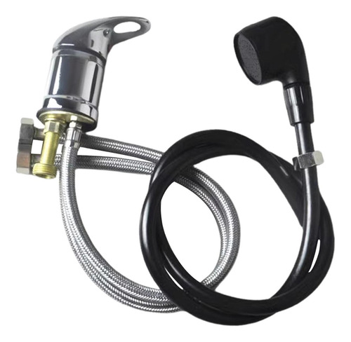 Grifo De Champú Para Salón, Cabezal De 80cmcon Tubo Negro