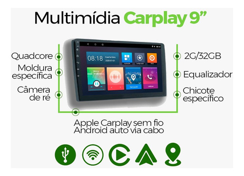 Multimídia Peugeot 2008 208 2017 2018 2019 2020 V2 Carplay 9