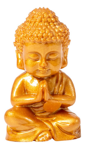 Buda Bebe Meditando Resina Dorado Decorativo Arghal Candles