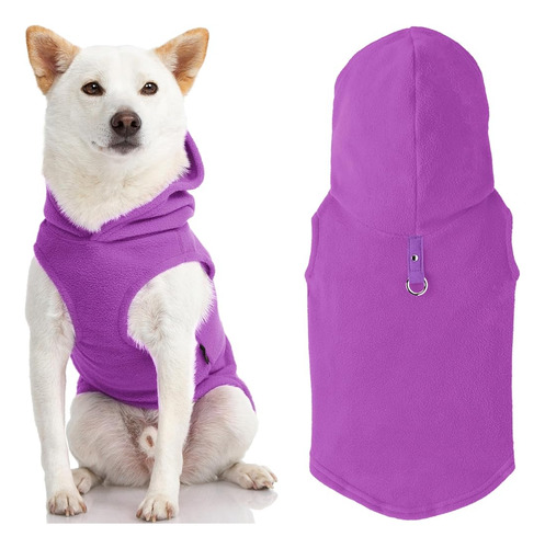 Suéter Para Perro Con Capucha Gooby Fleece Vest - Morado, Gr