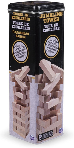 Juego Torre De Equilibrio De Madera Jenga En Lata Tictoys