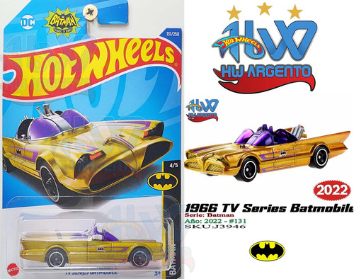 Hot Wheels Hwargento 1966 Tv Series Batmobile J3946 2022