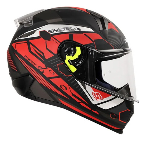 Casco Integral Shaft Sh-560 Zunder Ngrmte Rojo Visor Tr