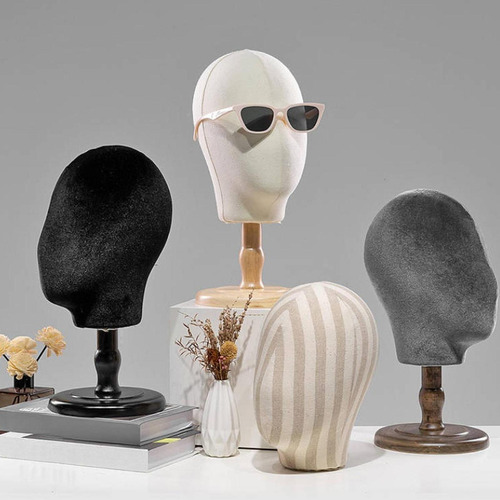 Soporte Para Pelucas, Cabeza De Maniquí, Fondo Marrón