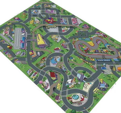 Pista para Carrinhos Hotcars Grande Cidade 200x140cm