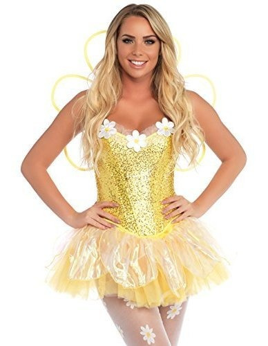 Leg Avenue Costumes 4pcdaisy Doll Incluye Corset Tutu Wings