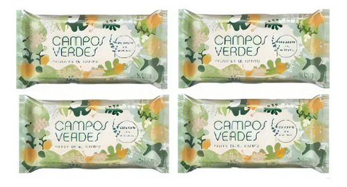 Pack X4 Jabon En Barra Pausa En El Campos Campos Verdes 120g