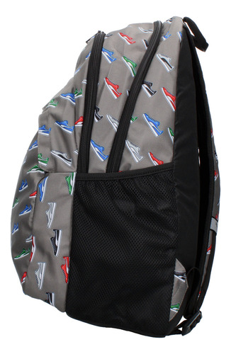 Mochila Puma Academy Con Compartimentos Amplios Color Gris Color Multicolor Diseño De La Tela Rayado