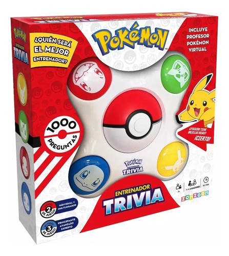 Juego De Mesa Pokémon Entrenador Trivia + 1000 Preguntas