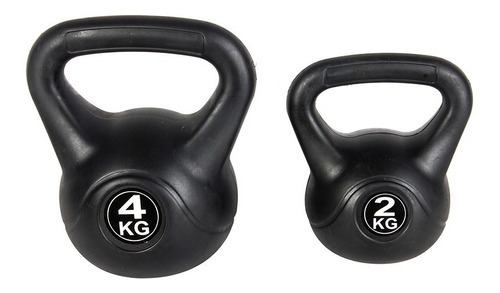 Kit Fitness Pesa Rusa Kettlebell 2kg + 4kg (x1 Unidad)