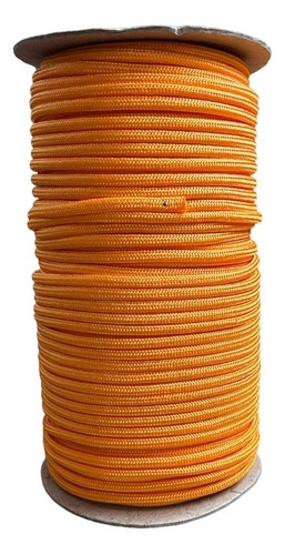 Soga Trenzada Dacron Poliester 5mm X 100 Metros Naranja