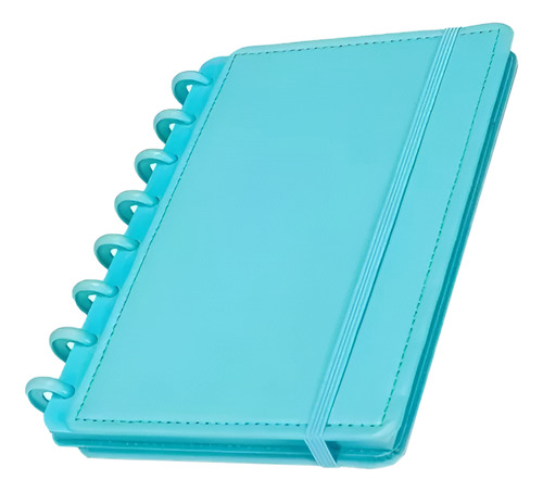 Caderno De Discos Inteligente Folhas Pautadas Médio Diário Cor Azul