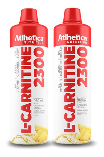 2x L-carnitina 2300 960ml - Atlhetica Nutrition