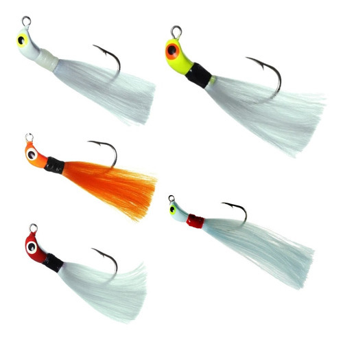 Isca Artificial Xuxinha Lori Jig 16g Pesca Traira Tucunare Cor Cabeça Branca