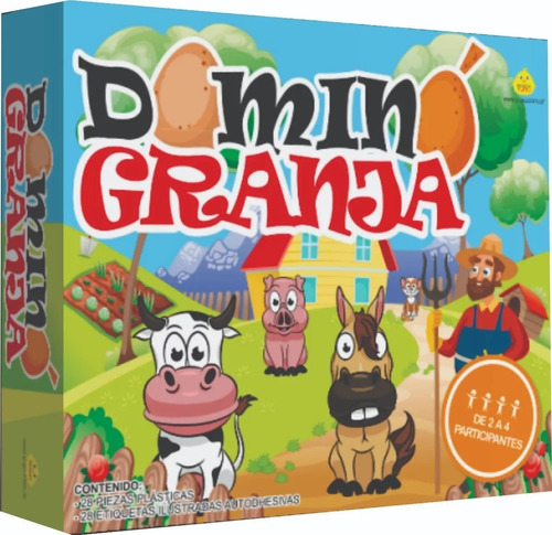 Domino Infantil De La Granja Yuyu Con Fichas Plasticas