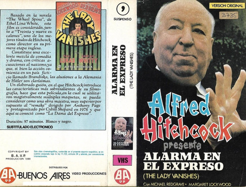 Alarma En El Expreso Vhs Alfred Hitchcock Buenos Aires Vp