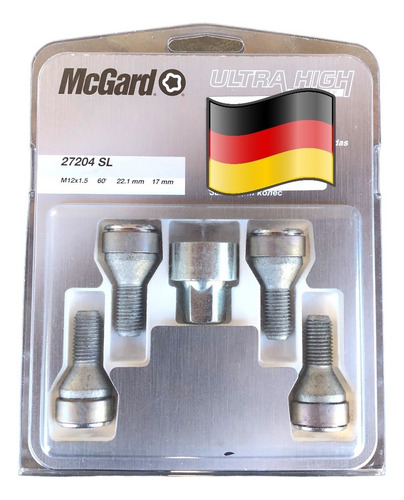 Tuercas Antirrobo Giratoria Vectra 1994/2013 Mcgard Alemania