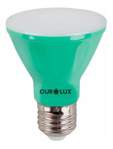 Lampada Par 20 Led 6w E27 Verde Ip65 Bivolt Ourolux Cor da luz 52014 100V/240V