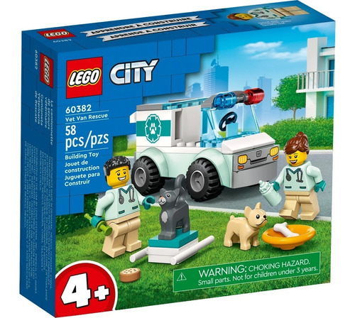Lego® City - Furgoneta Veterinaria De Rescate (60382) Cantidad de piezas 58