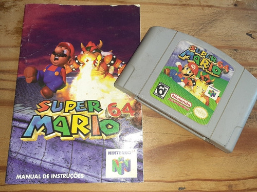 Super Mario 64 E Manual Tudo Original- Nintendo 64