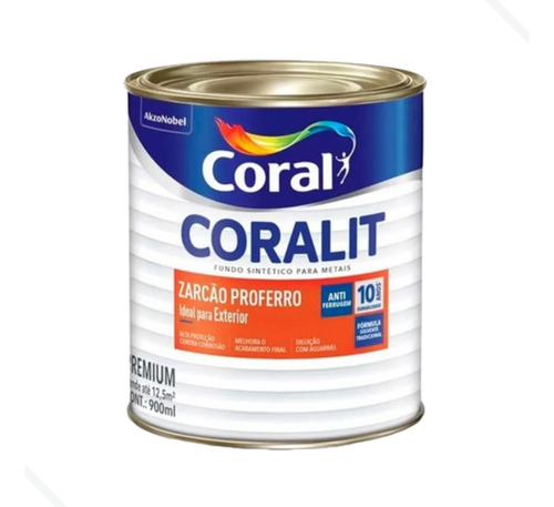 Fundo Zarcão Anti Ferrugem E Corrosão Proferro Coral - 900ml